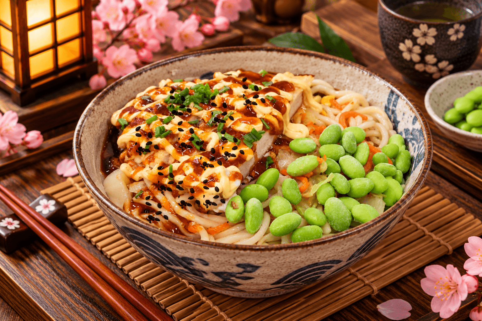 Stir-fried chicken noodles