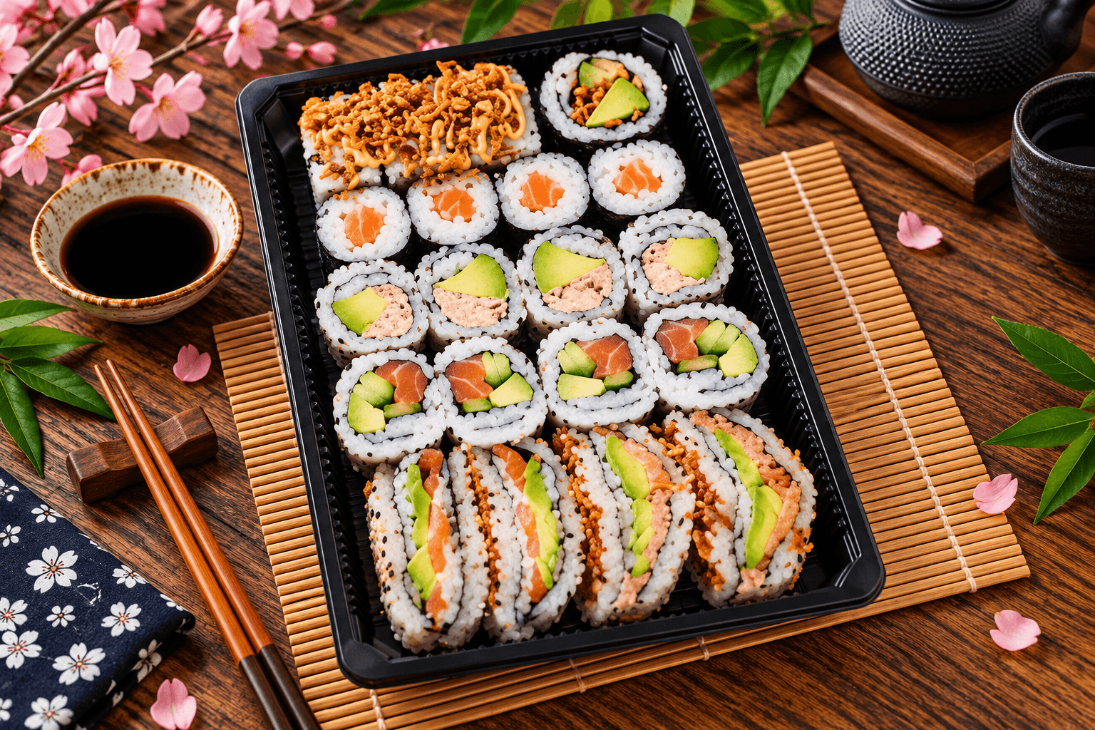 Rice sandwich & california maki mix - 20 pieces