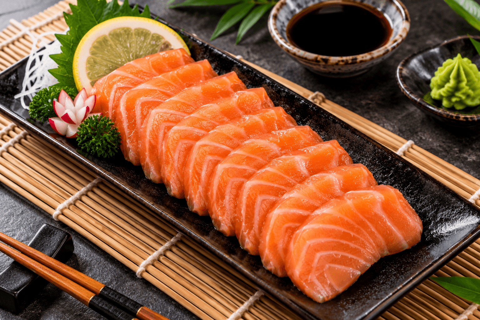 Salmon sashimi - 10 pieces