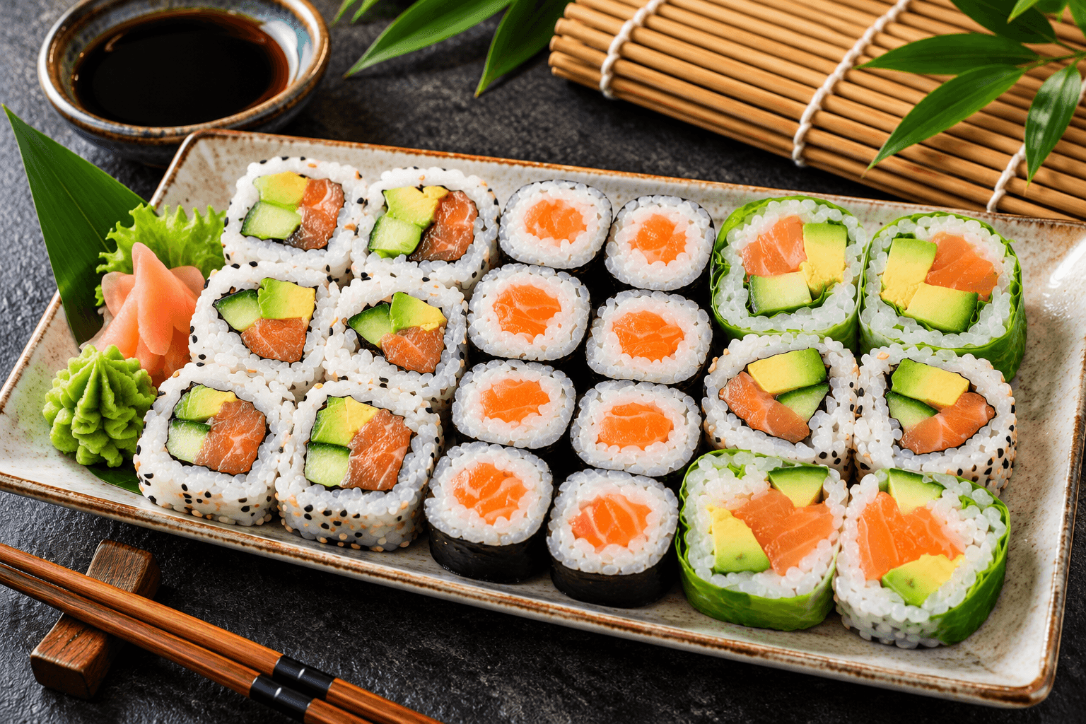 California saumon & maki mixte - 20 pièces