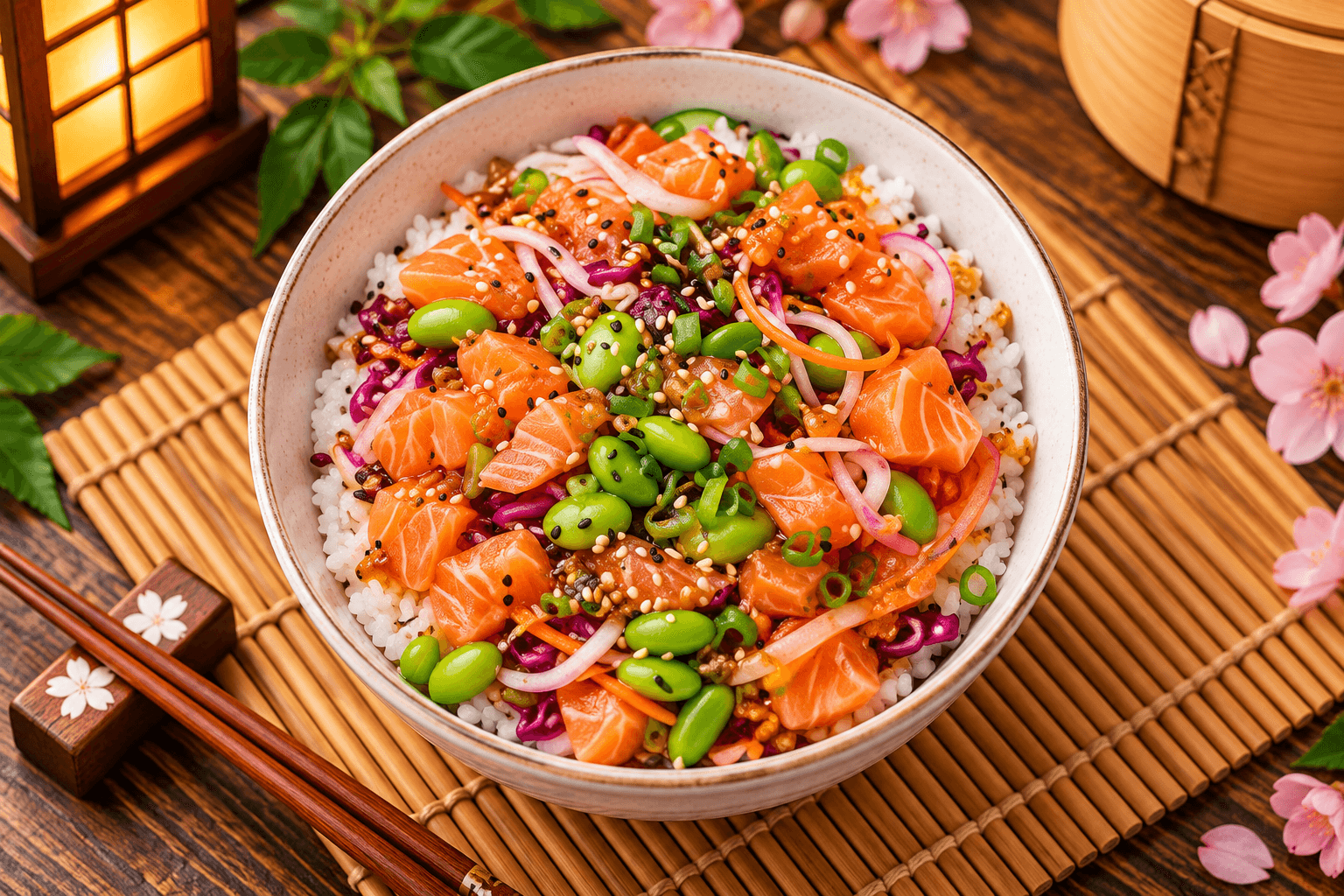 Salmon donburi
